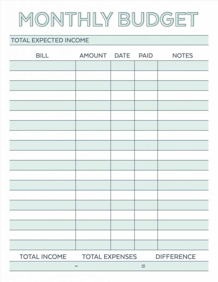 Free Blank Excel Spreadsheet S Online Family Budget