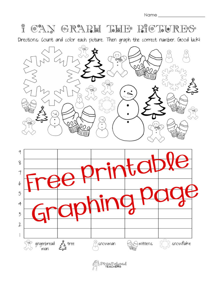 Free Christmaswinter Graphing Worksheet Kindergarten Ft Grade