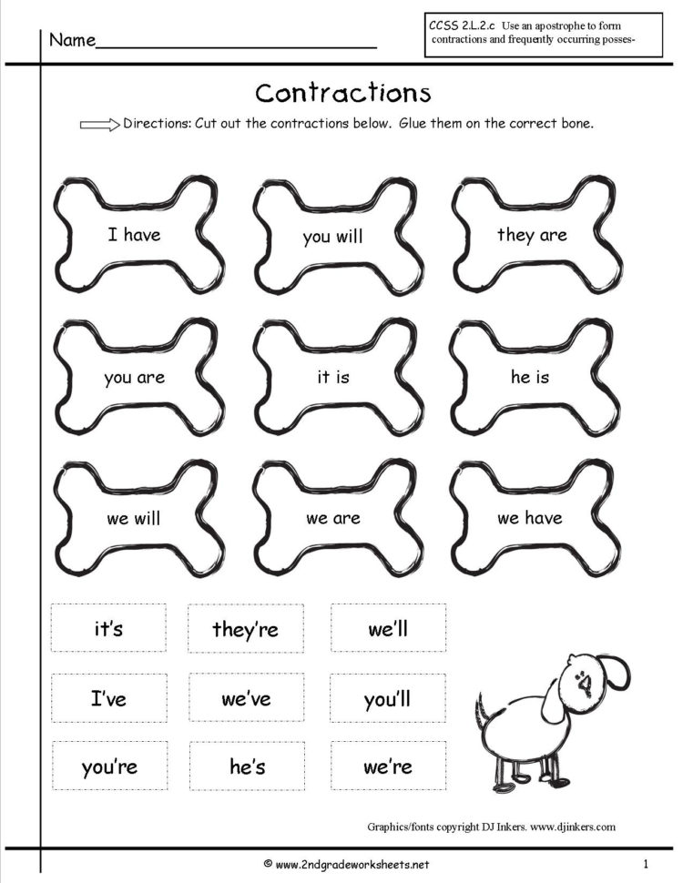 Free Contractions Worksheets And Printouts