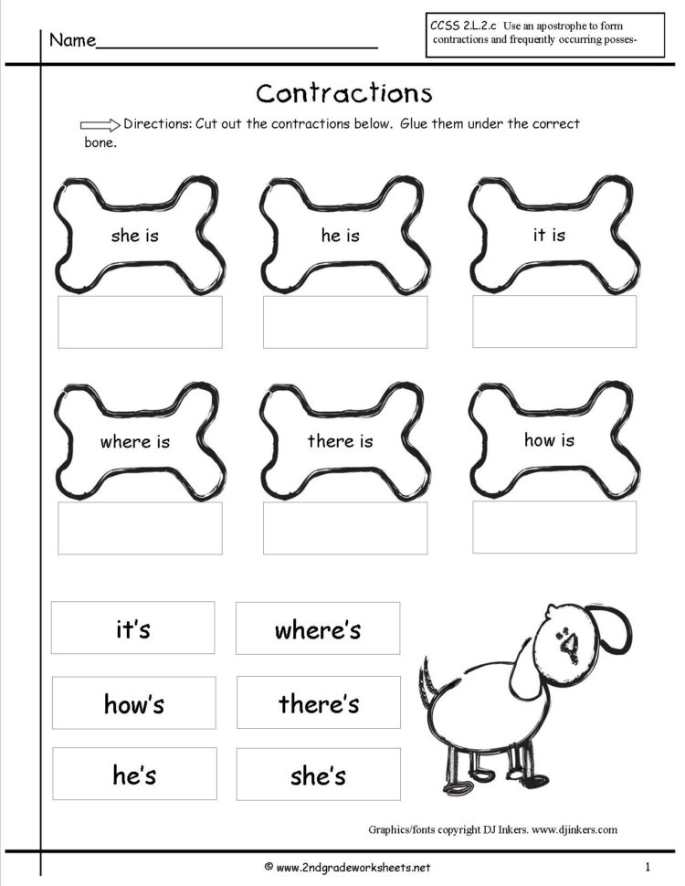 Free Contractions Worksheets And Printouts