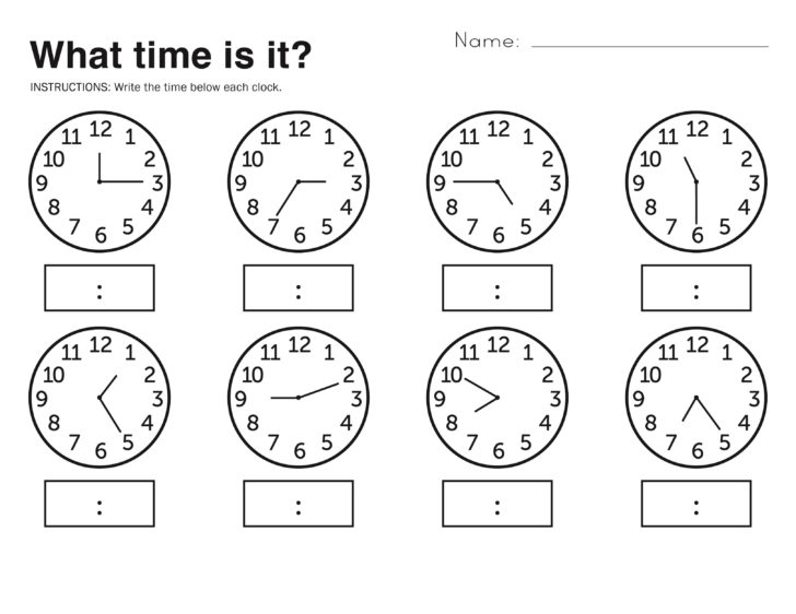 Learning To Tell The Time Worksheets
