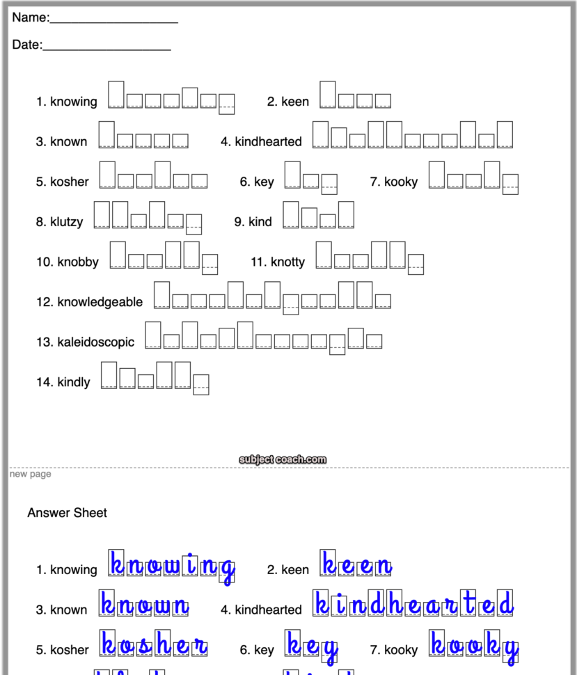 Free English Worksheet Generators For Teachers And Parents