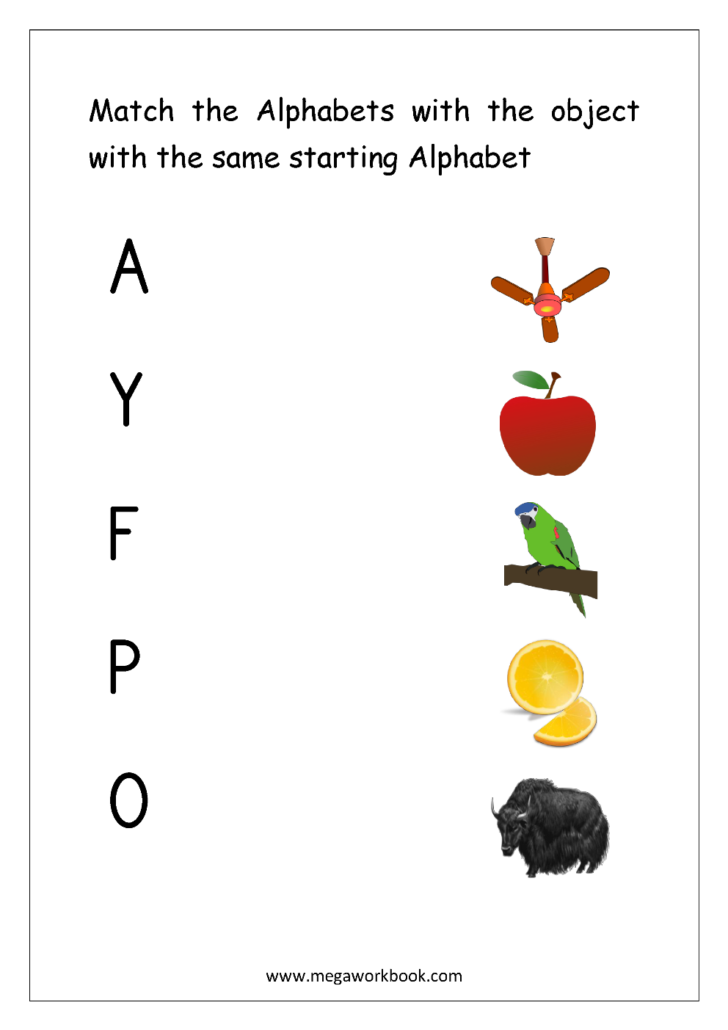 English Alphabet Worksheets For Nursery