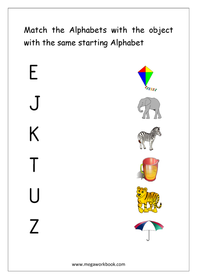 Free English Worksheets  Alphabet Matching  Megaworkbook Free English Worksheets  Alphabet Matching  Megaworkbook