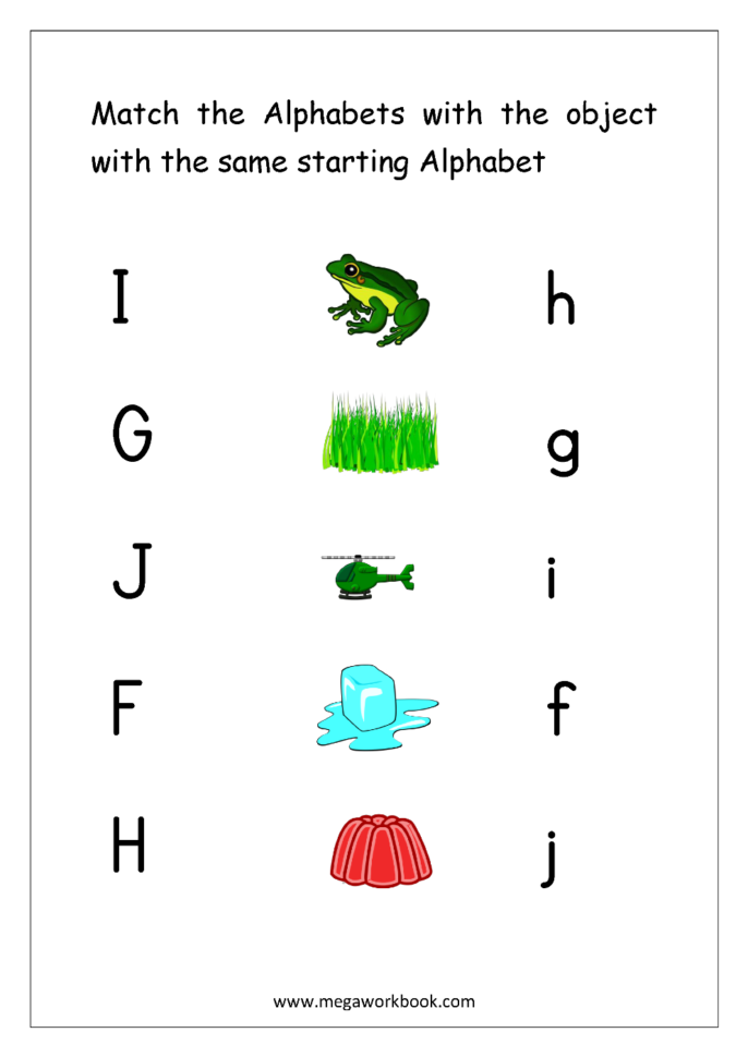 Free English Worksheets  Alphabet Matching  Megaworkbook Free English Worksheets  Alphabet Matching  Megaworkbook