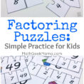 Free Factoring Whole Numbers Puzzle Set For 45 Grade