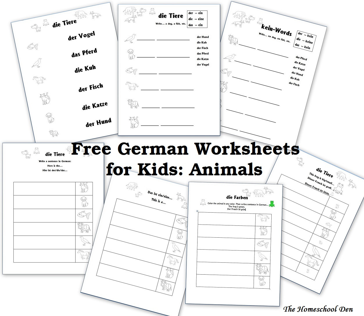 Free German Worksheets For Beginners Homeschool Db excel