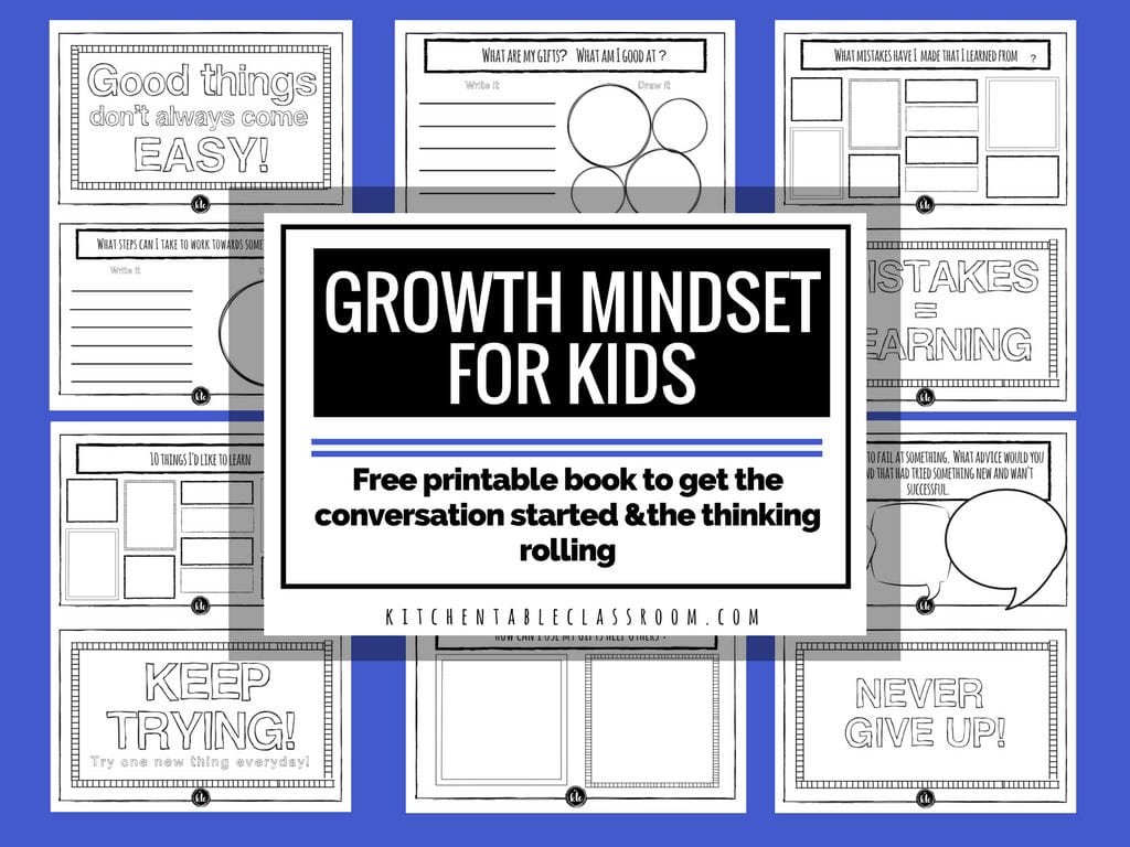 Free Growth Mindset Worksheets  Thrifty Homeschoolers