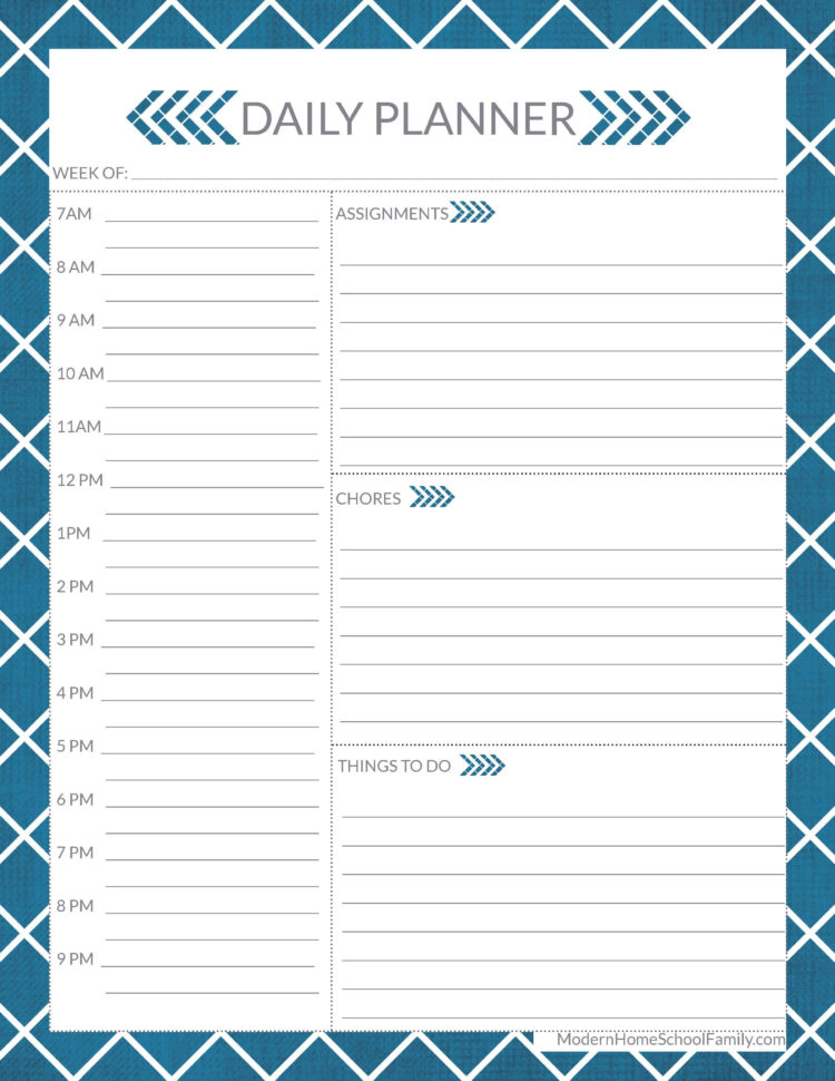 Free Homeschool Planner For High School Page  Modern