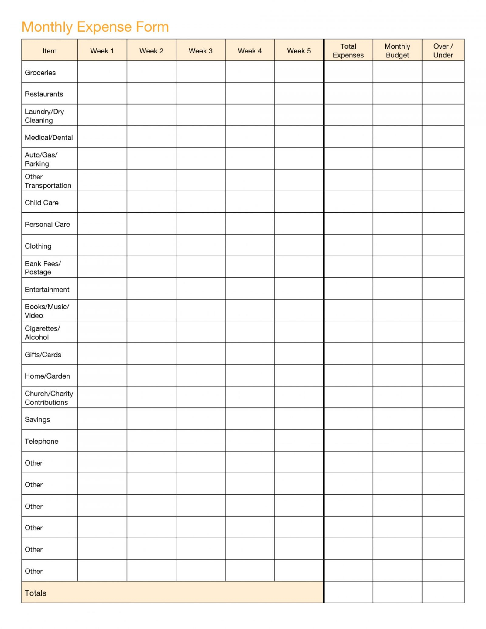 Free Income Expense Spreadsheet Personal Tracker Worksheet