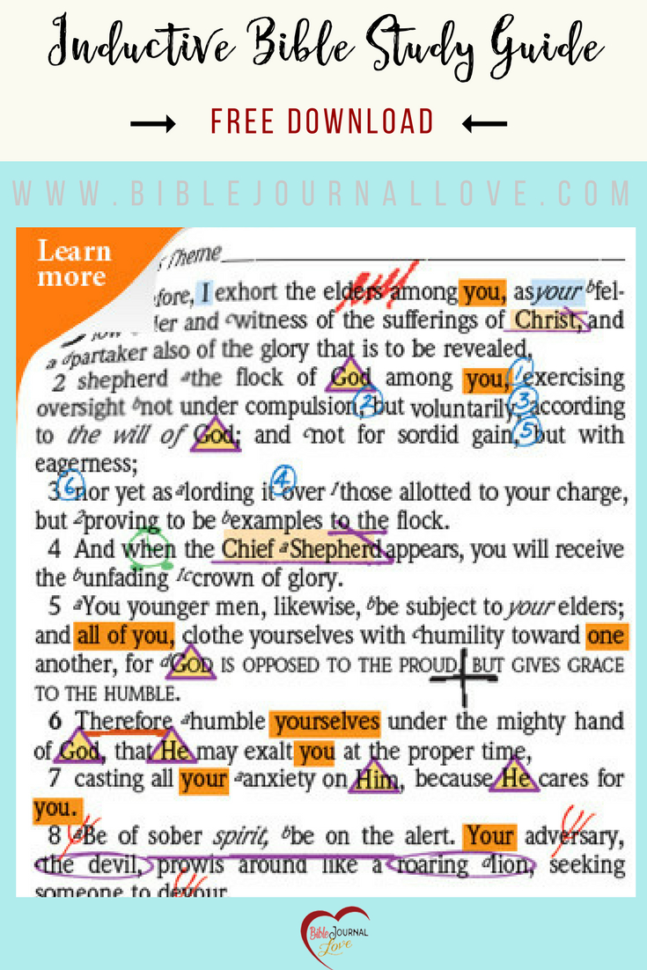 Free Inductive Bible Study Guide – Bible Journal Love