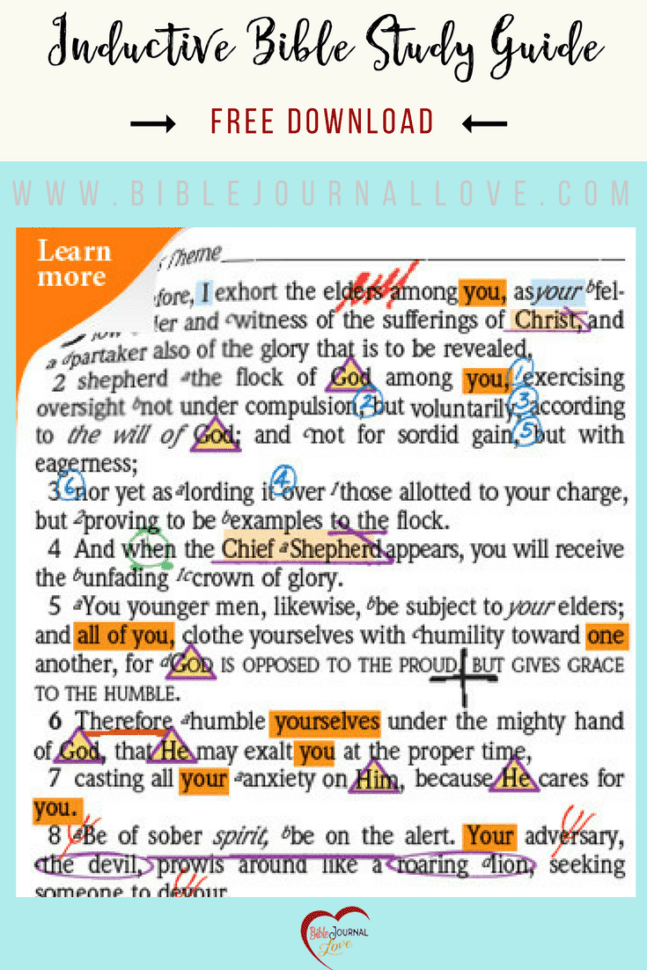 Free Inductive Bible Study Guide – Bible Journal Love