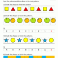 Free Kindergarten Worksheets Spot The Patterns
