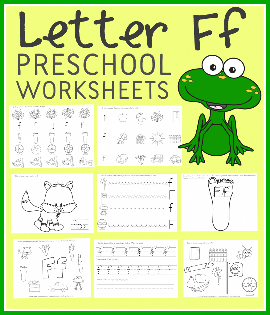 Free Letter F Preschool Worksheets Instant Download