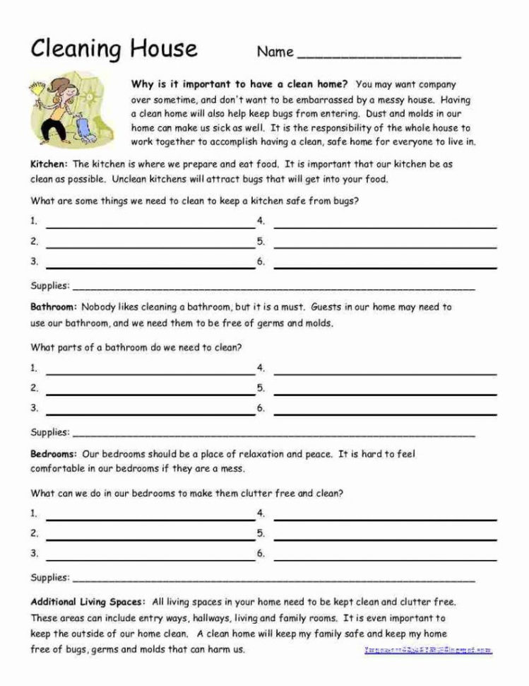 Free Life Skills Worksheets For Special Needs Students