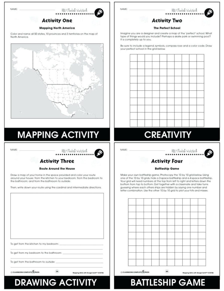 Free Map Skills Worksheets – Fiestaprintco