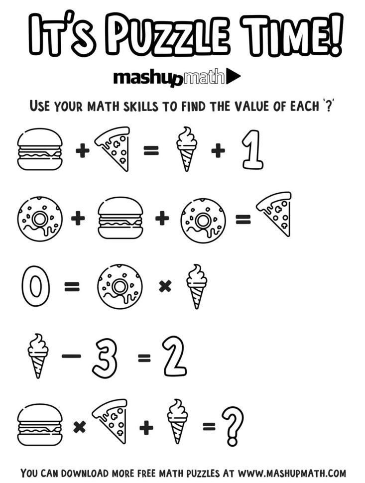 Free Math Coloring Worksheets For 5Th Grade — Mashup Math