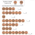 Free Math Money Worksheets Grade For Kids Count The Pennies