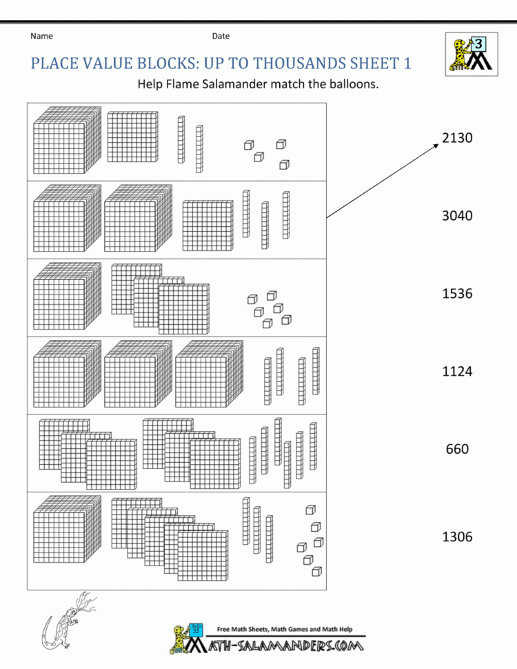 Base Ten Blocks Worksheets 5Th Grade Db excel