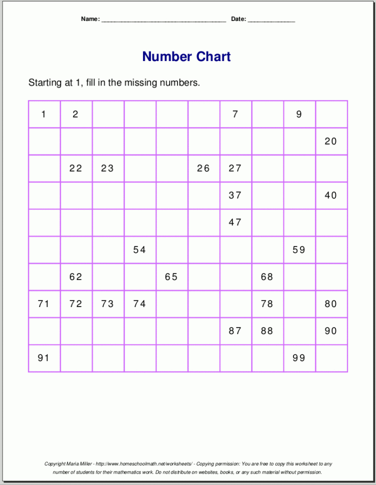 Free Math Worksheets