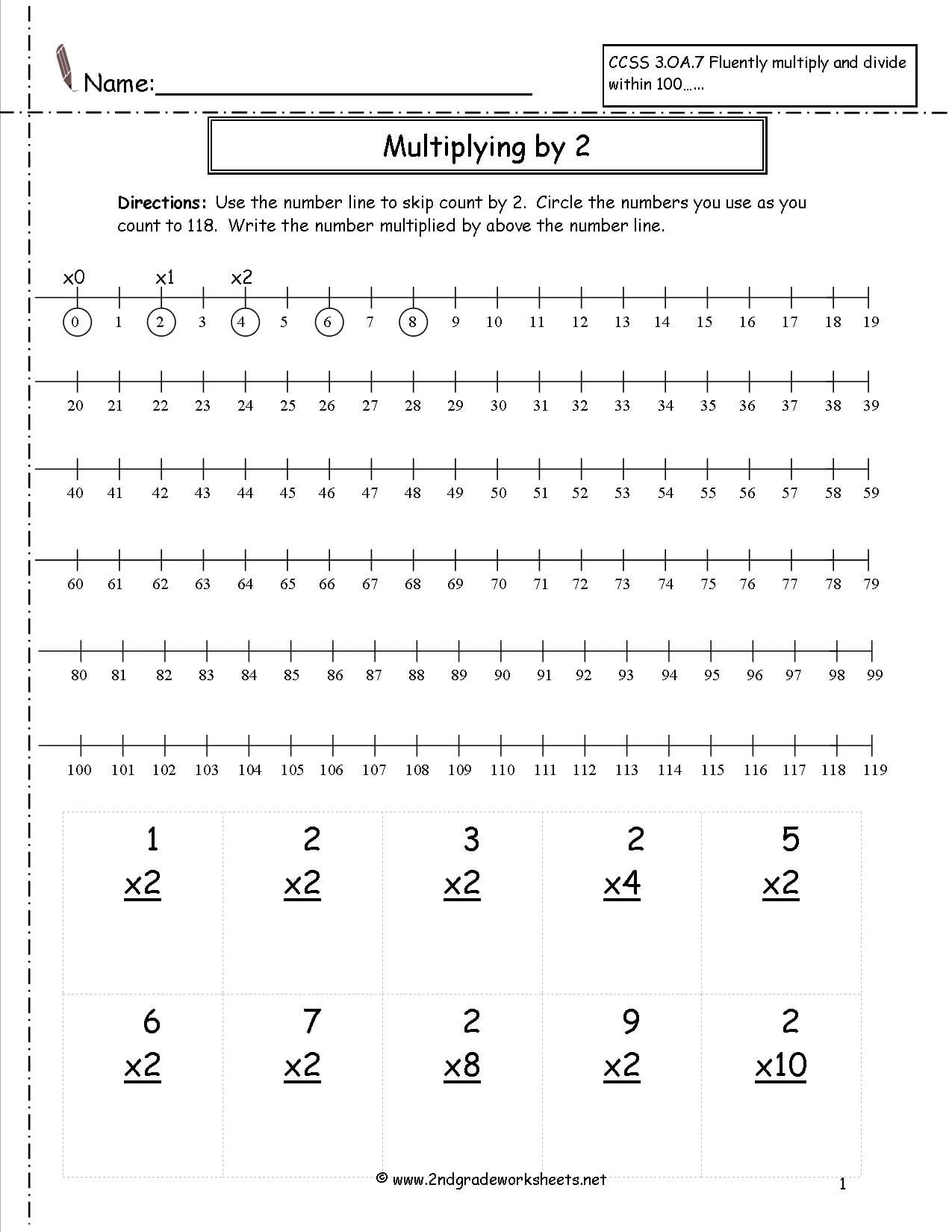 Multiplication Worksheets 2Nd Grade Printables