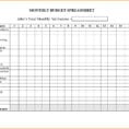 Free Monthly Expense Budget  For Excel Spreadsheet