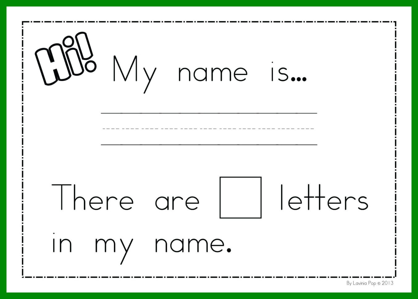 Free Name Tracing Worksheets For Preschool  Math Worksheet