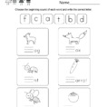 Free Phonics Worksheet  Free Kindergarten English Worksheet