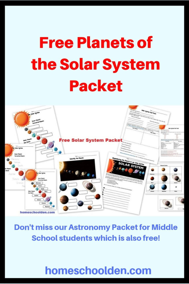 Free Planets Of The Solar System Worksheets  Homeschool