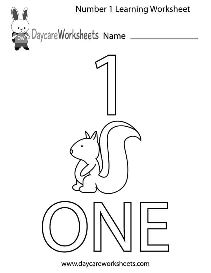 Number 1 Worksheets For Preschool —