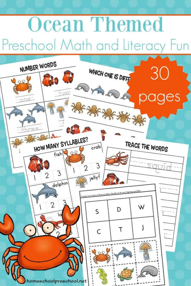 Free Preschool Printables For Your Homeschool Ocean Theme