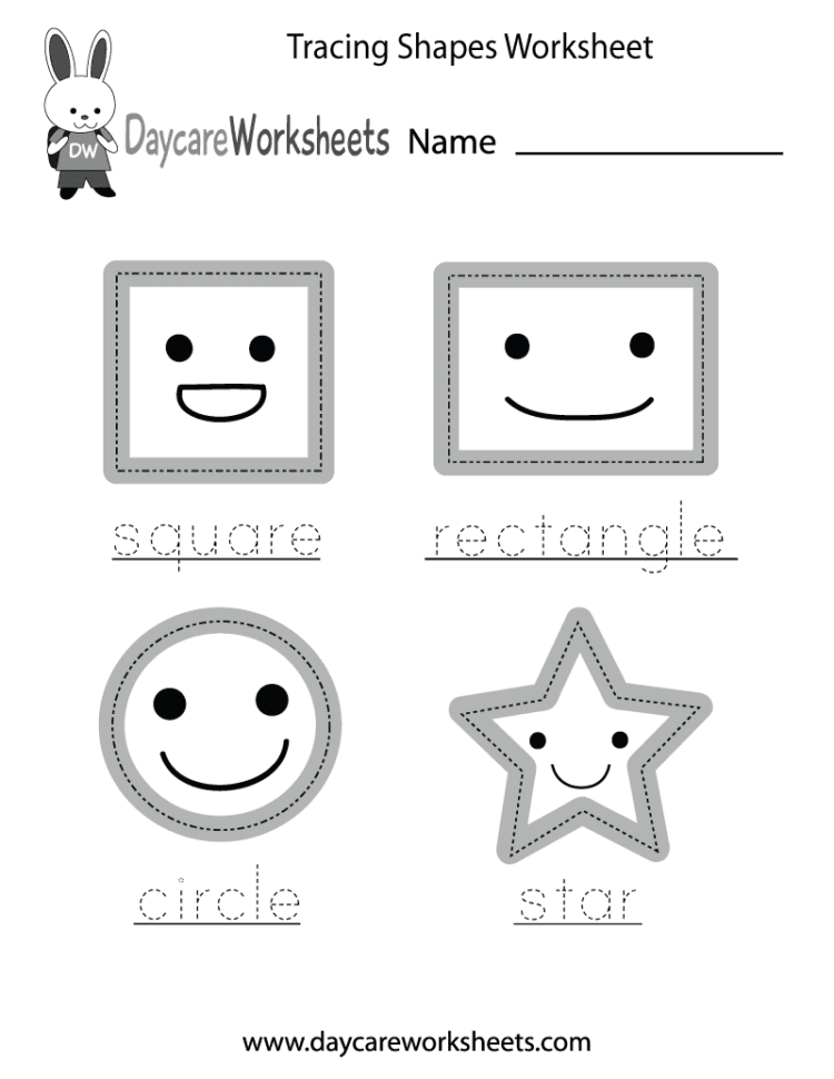 Free Preschool Tracing Shapes Worksheet Free Preschool Tracing Shapes Worksheet