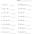 Free Printable Algebra Variable Expressions Worksheet