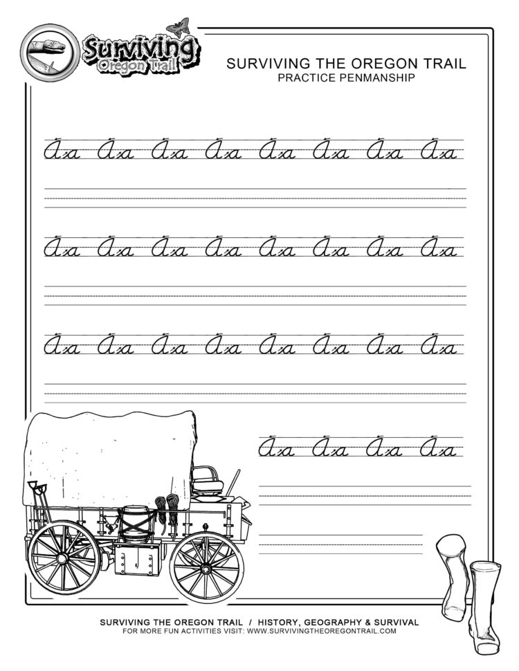 Free Printable Beginner Practice Cursive Worksheet A A Only Db 