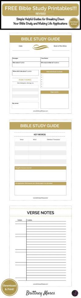 Free Printable Bible Study Guides  Free Printable
