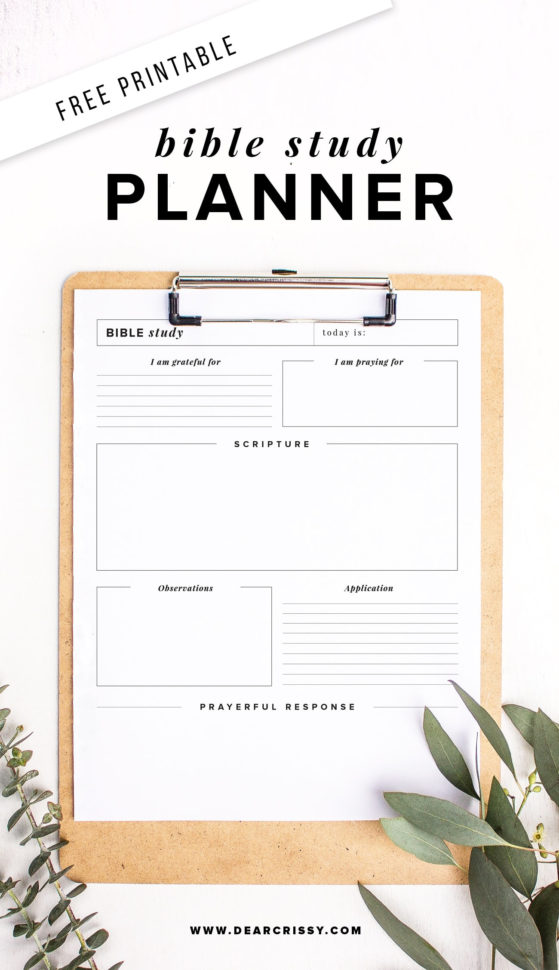 Free Printable Bible Study Planner  Soap Method Bible Study