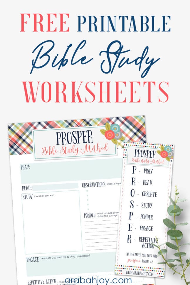 Free Printable Bible Study Worksheets