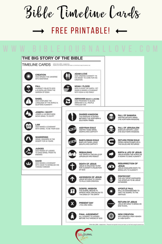 Free Printable Bible Timeline Cards – Bible Journal Love