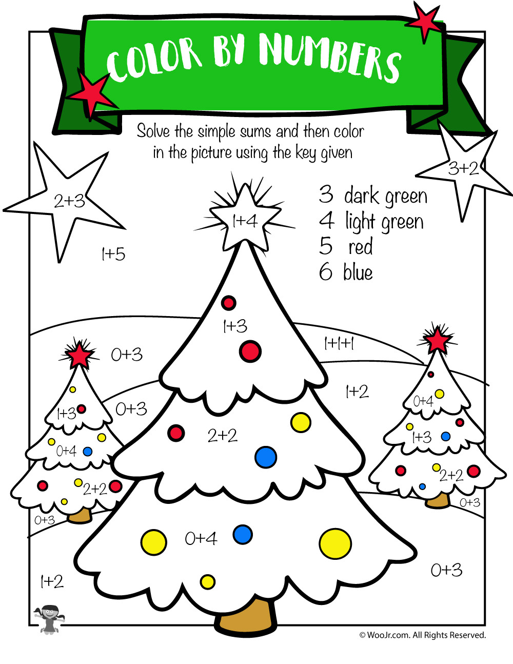 Free Printable Christmas Math Worksheets Pre K 1St Grade