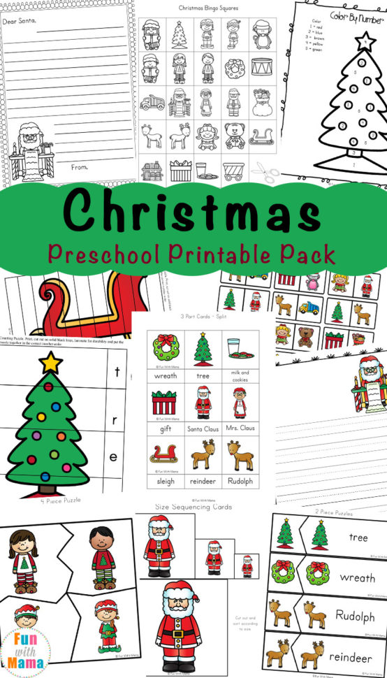 Free Printable Christmas Worksheets  Fun With Mama