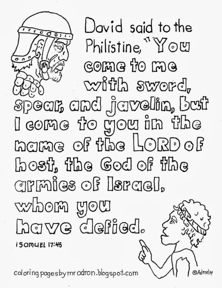 David And Goliath Worksheets