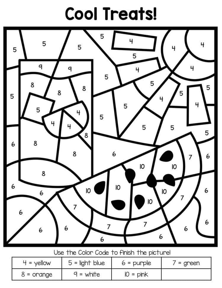 Free Printable Colornumber Coloring Pages  Best