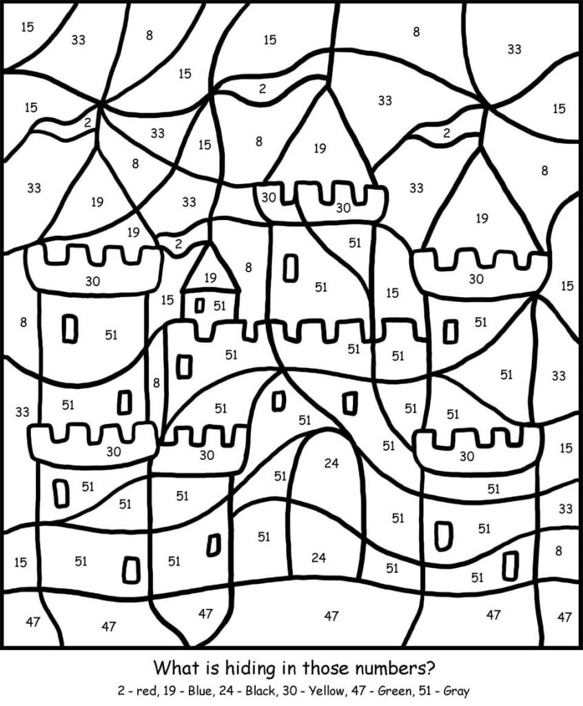 Free Printable Colornumber Coloring Pages  Best