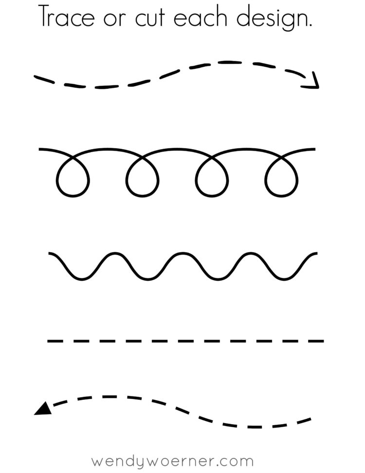 Free Printable Cut Trace Preschool Worksheet Awesome