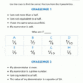 Free Printable Fraction Worksheets  Fraction Riddles Harder