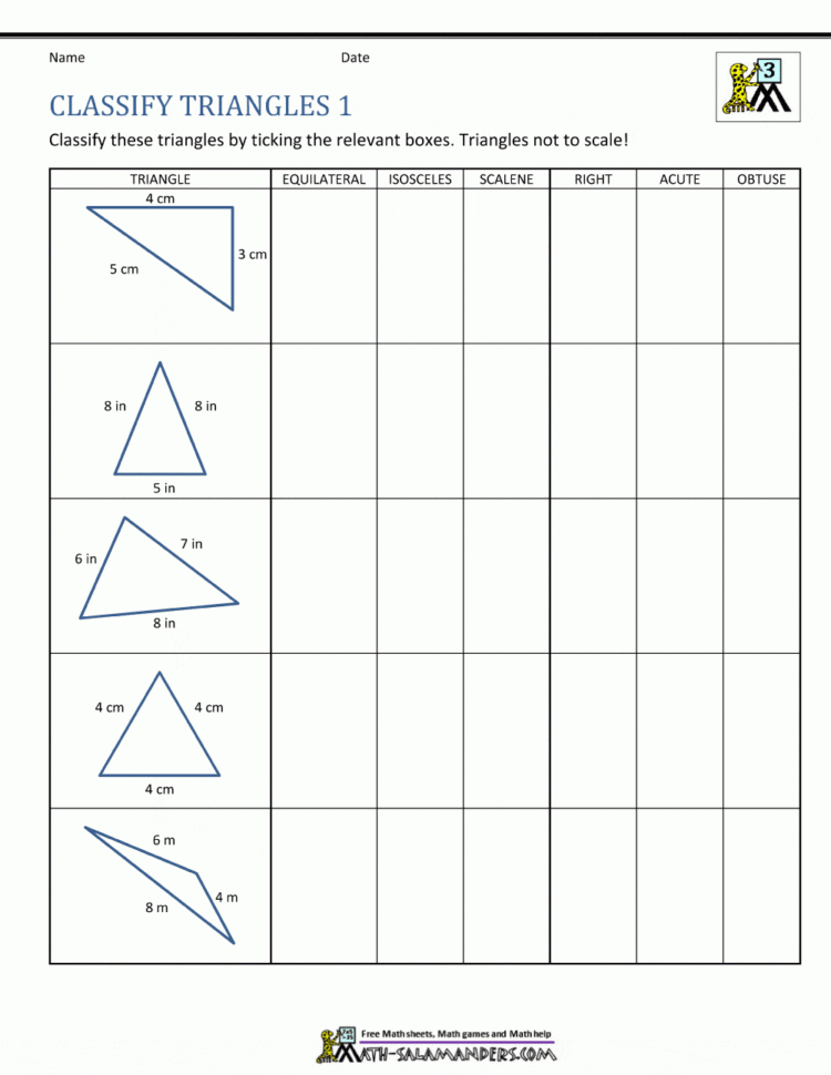 Free Printable Geometry Worksheets 3Rd Grade