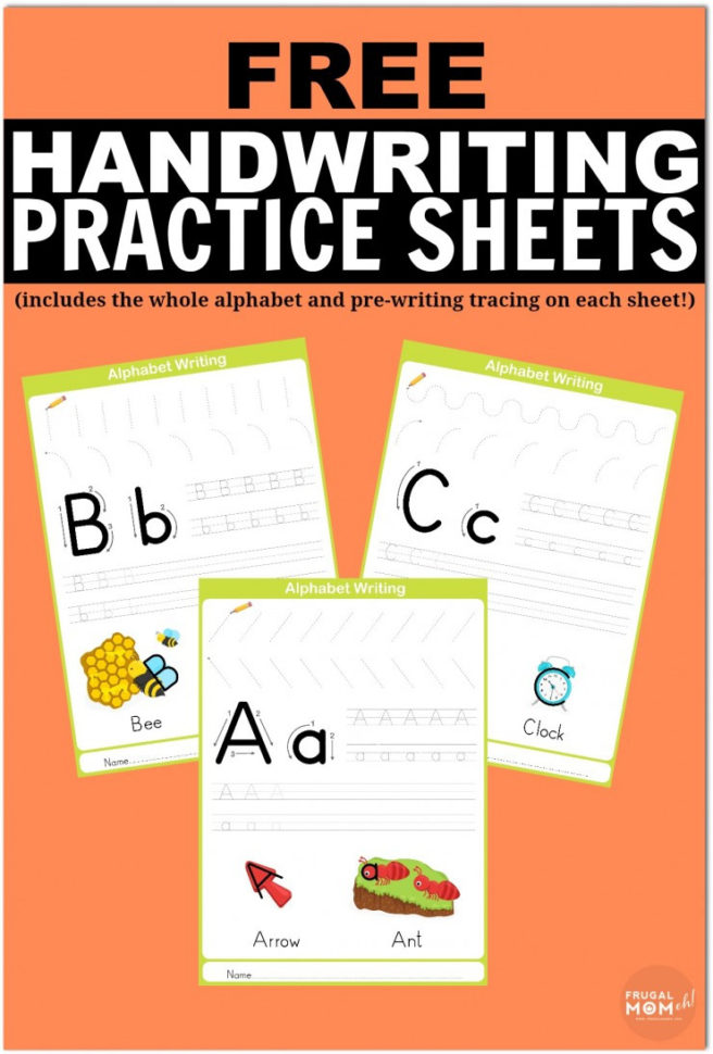 Free Printable Handwriting Worksheets Including Prewriting Practice