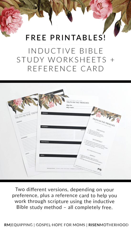 Free Printable Inductive Bible Study Worksheets  Companion
