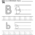 Free Printable Letter B Alphabet Learning Worksheet For Preschool