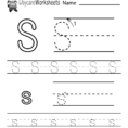 Free Printable Letter S Alphabet Learning Worksheet For